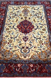 Tappeto Isfehan Trama seta 163x108 ADAMELLO TAPPETI Tappeto Isfehan Trama seta 163x108