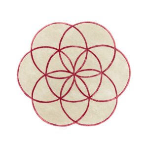 Tappeto lotus Red rotondo cm200 ADAMELLO TAPPETI tappeto lotus Red rotondo