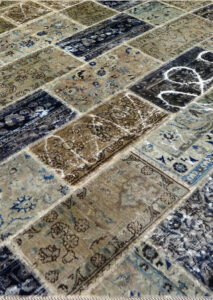 Patchwork Verde/grigio 213x150 ADAMELLO TAPPETI Patchwork Verde/grigio