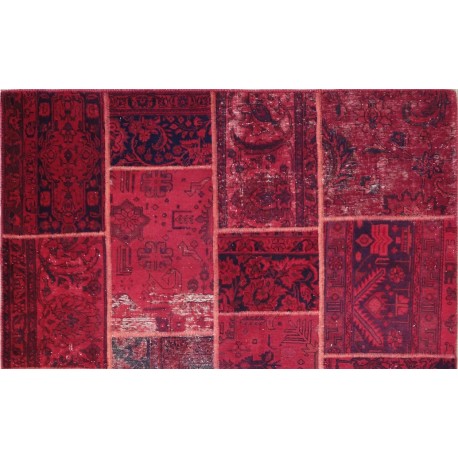 Tappeto Rosso Patchwork 240x168 ADAMELLO TAPPETI Tappeto Rosso Patchwork persiano cm240x168