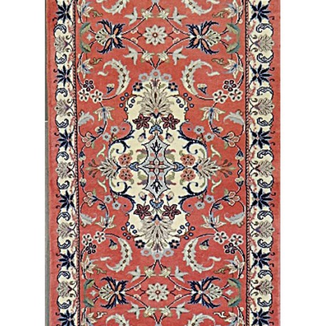 Tappeto Yazd Rosa 281x75 ADAMELLO TAPPETI Tappeto Yazd Rosa persiano 281x75